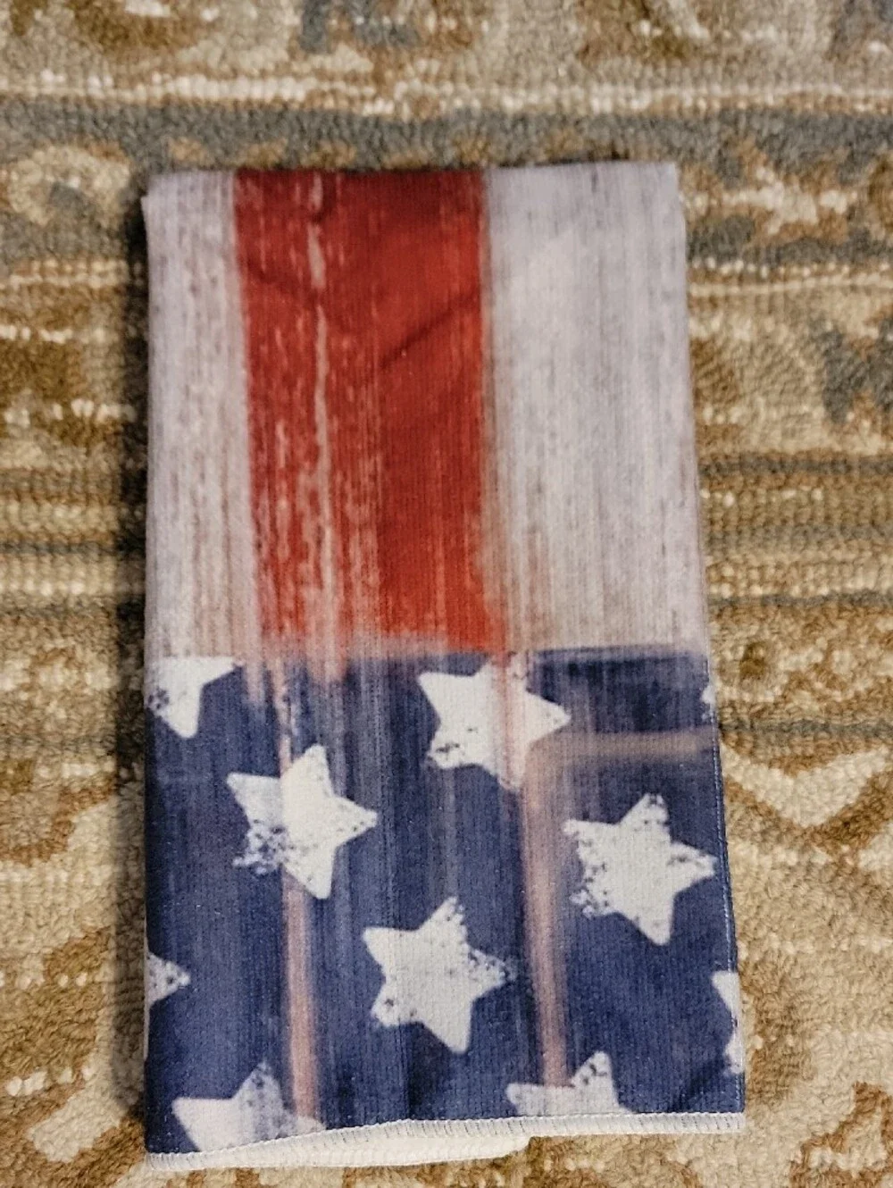 STEAL$$$ Patriotic Star Print Garden Flags - Red, White & Blue SET OF 6